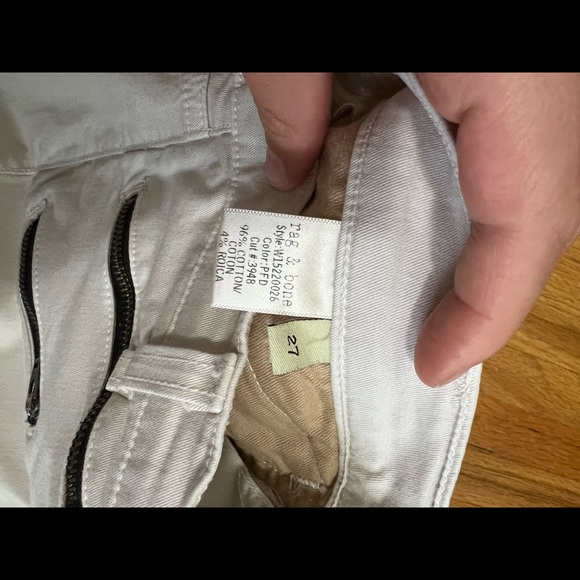 Rag and Bone Off-White Moto Zipper Jeans - Picture 7 of 7